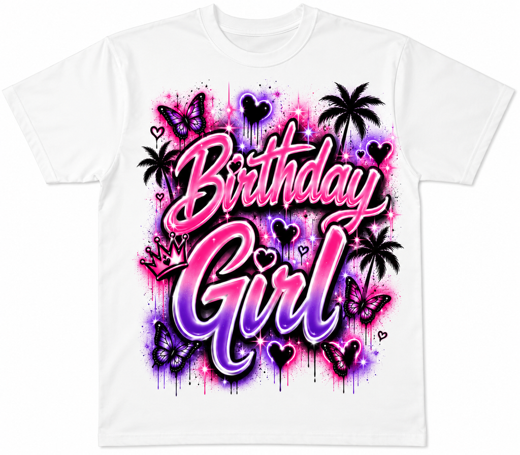 Airbrushed Birthday Girl