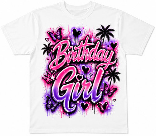 Airbrushed Birthday Girl