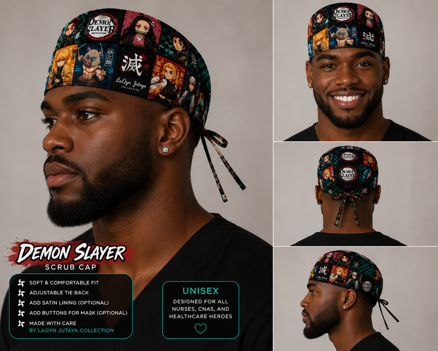 Demon Slayer Scrub Cap
