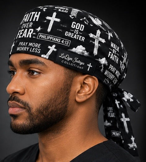 Faith Over Fear Scrub Cap