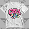 Powerpuff Inspired CNA Healthcare Bow Shirt | Cute Healthcare Tee | Stethoscope Bow T-Shirt | Medical Worker Gift | Unisex Cotton Graphic Tee (Copy 2)