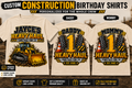 Custom Construction Truck Birthday Family Shirts | Personalized Heavy Haul Birthday Shirt | Family Matching Shirts | Construction Party