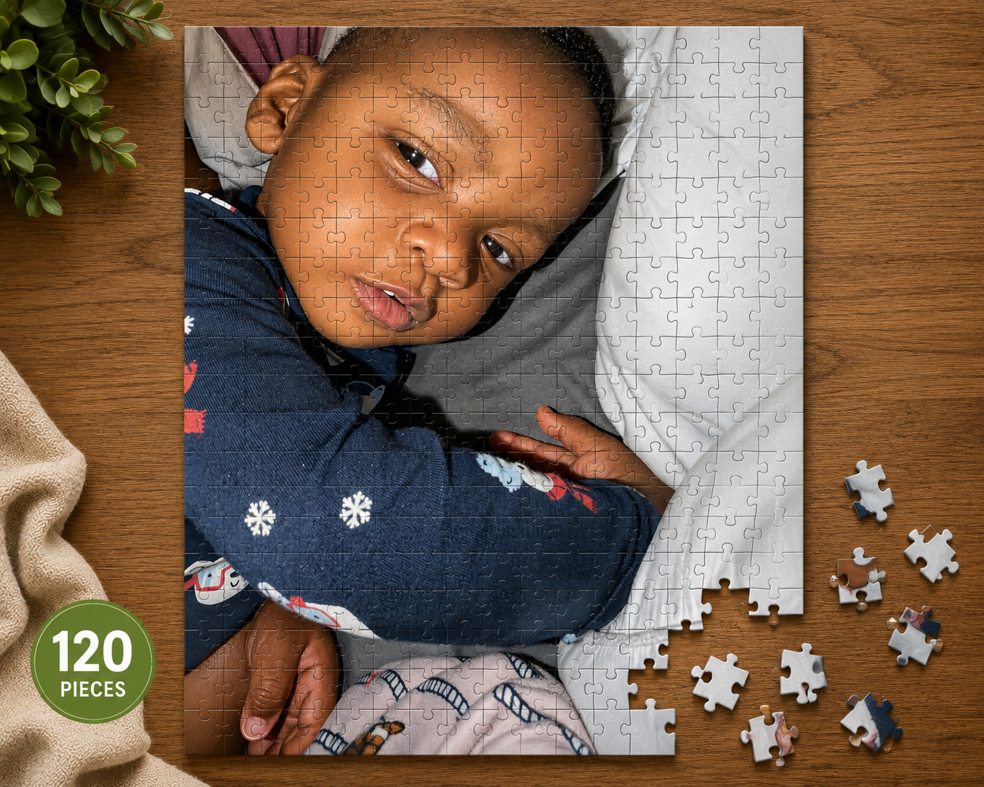 Personalized Photo Puzzle | Custom Picture Puzzle | 120 Piece Rectangle Jigsaw Puzzle | Memorial Gift | Family Keepsake | Anniversary Gift