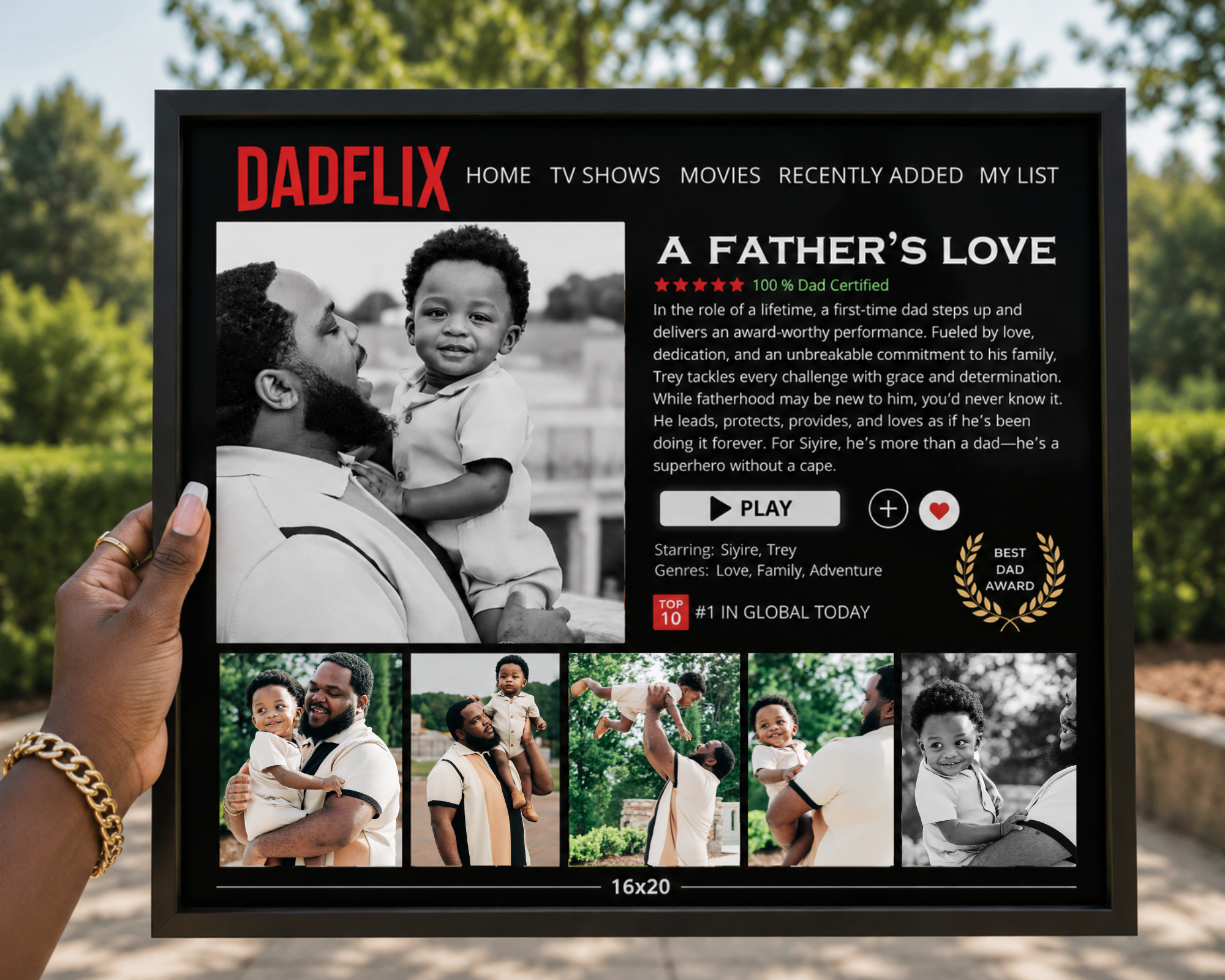 DADFLIX Personalized Framed Photo Print