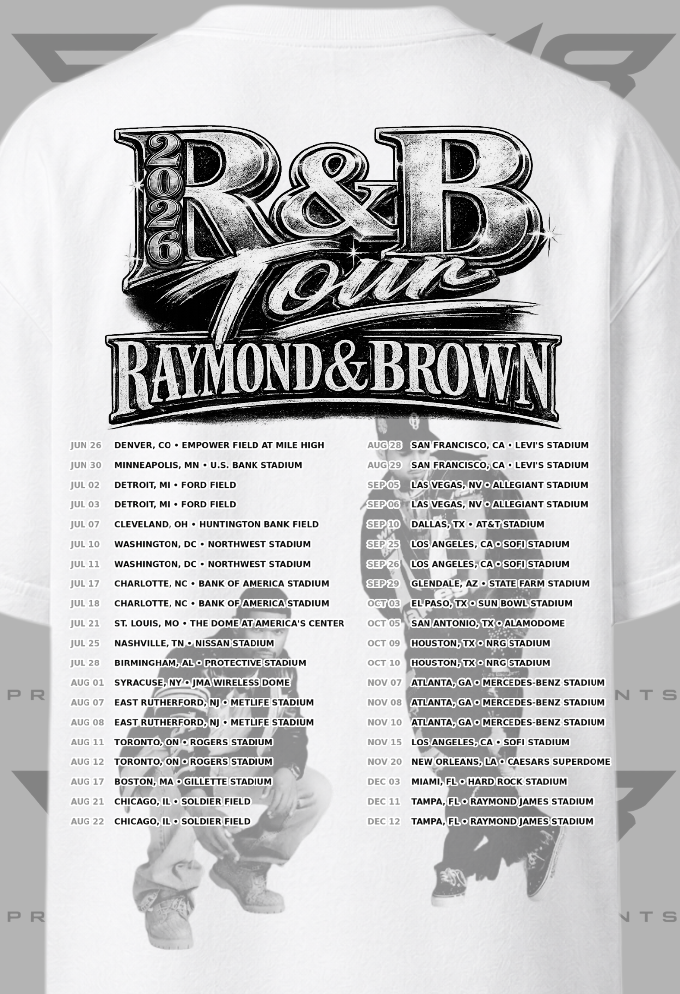 R&B Tour Graphic Tee (B/W)