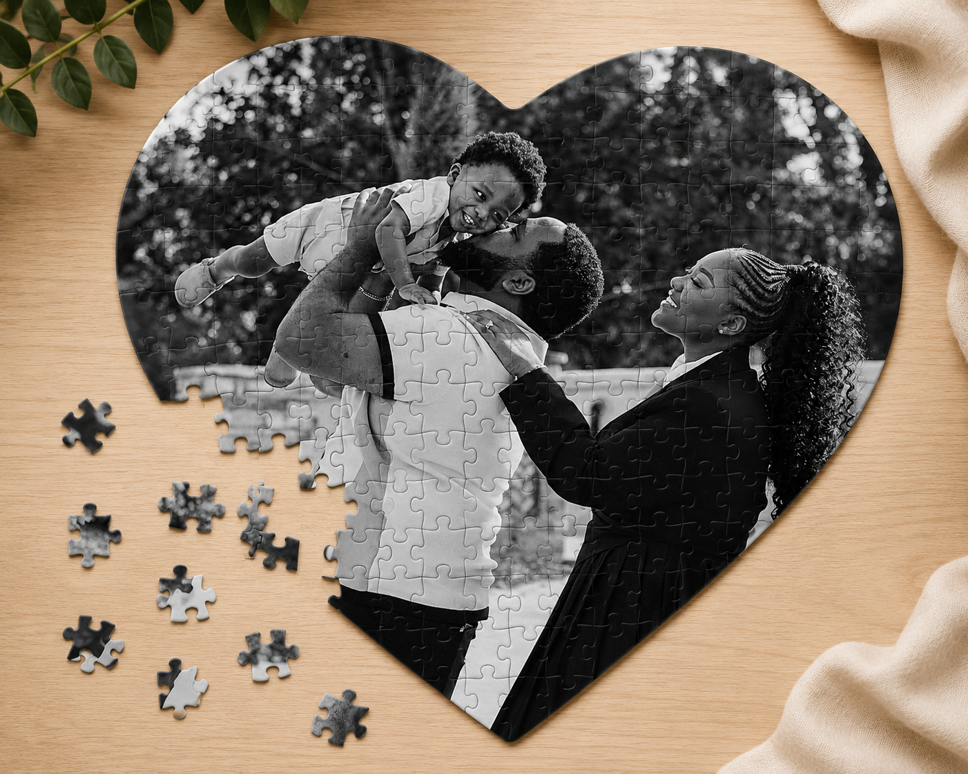 Personalized Heart Puzzle | Custom Photo Puzzle | Heart-Shaped Picture Puzzle | Memorial, Anniversary, Valentine’s, Wedding Gift