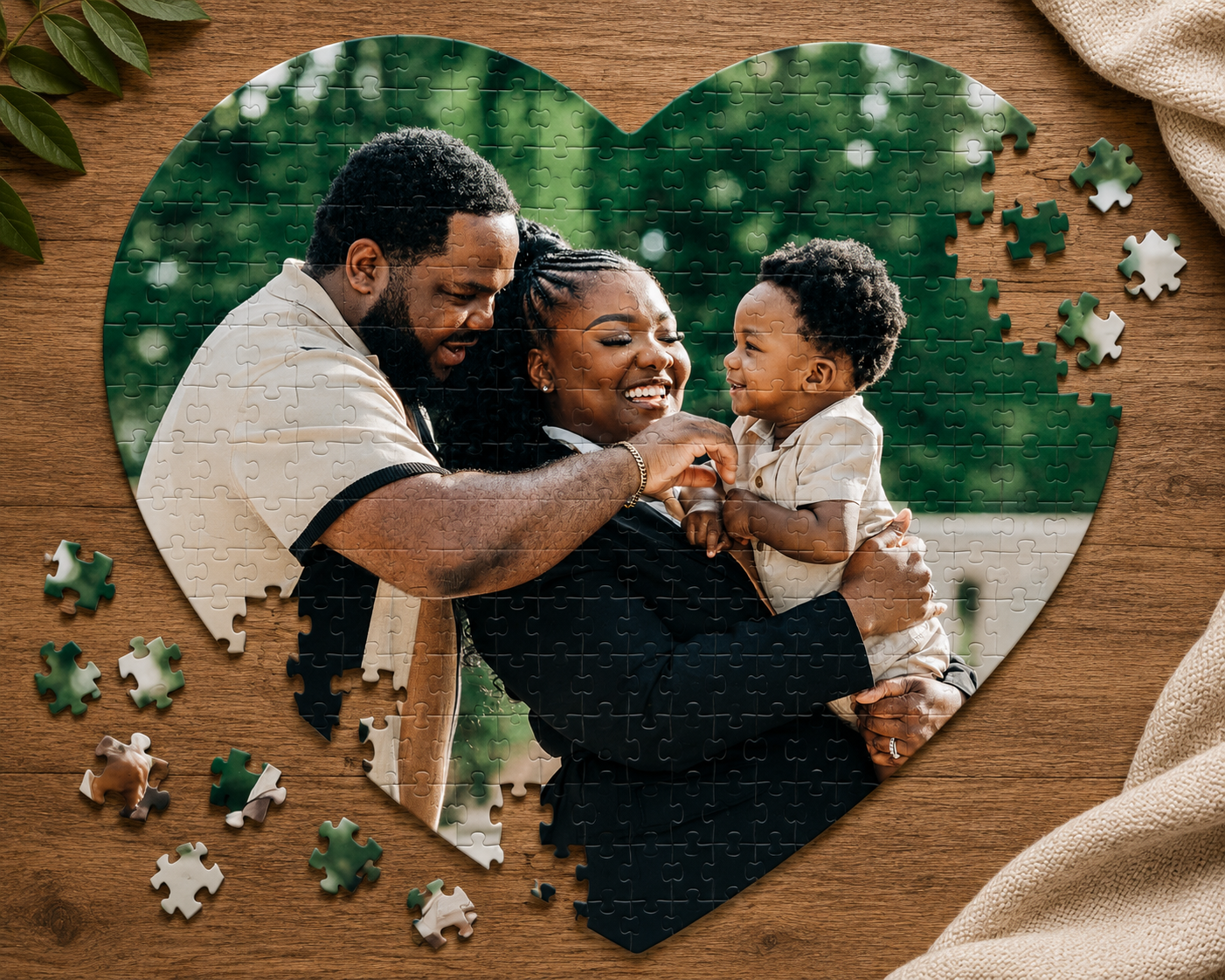 Personalized Heart Puzzle | Custom Photo Puzzle | Heart-Shaped Picture Puzzle | Memorial, Anniversary, Valentine’s, Wedding Gift