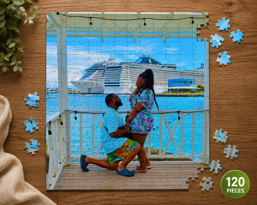 Personalized Photo Puzzle | Custom Picture Puzzle | 120 Piece Rectangle Jigsaw Puzzle | Memorial Gift | Family Keepsake | Anniversary Gift